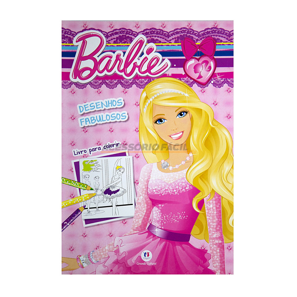 Kit Com 02 Livros Barbie - Atividades e Colorir - Acessório Fácil